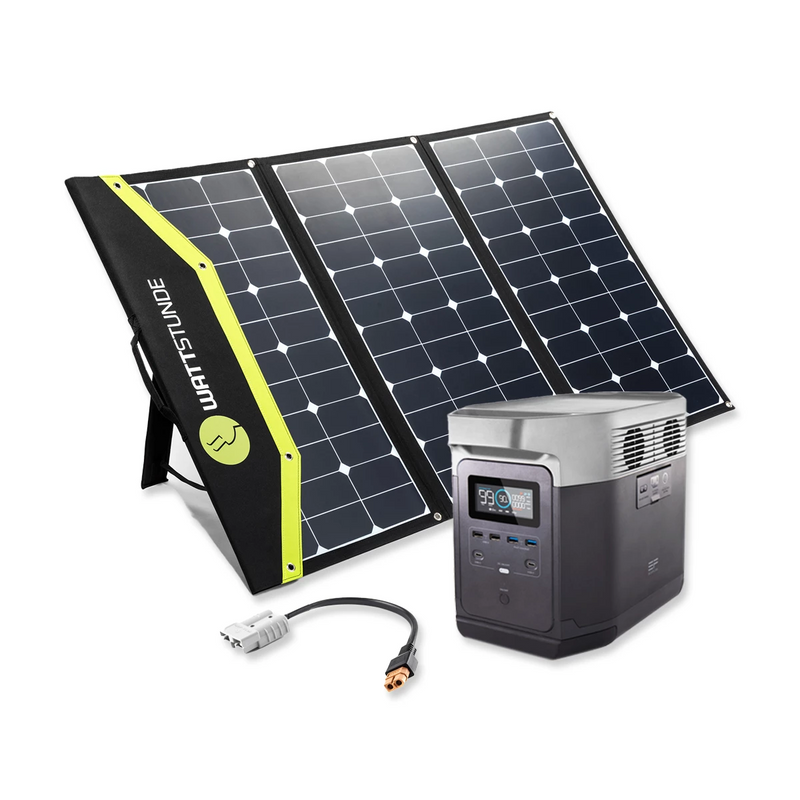 EcoFlow DELTA Powerstation 1300 Wh Bundle mit WATTSTUNDE® SunFolder+ Solartasche 200 W